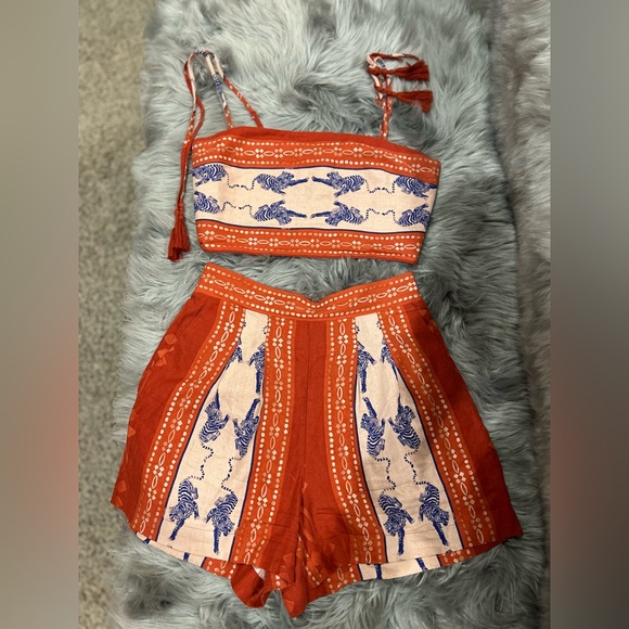 Caroline Constas Linen Two-Piece Set - Picture 1 of 5